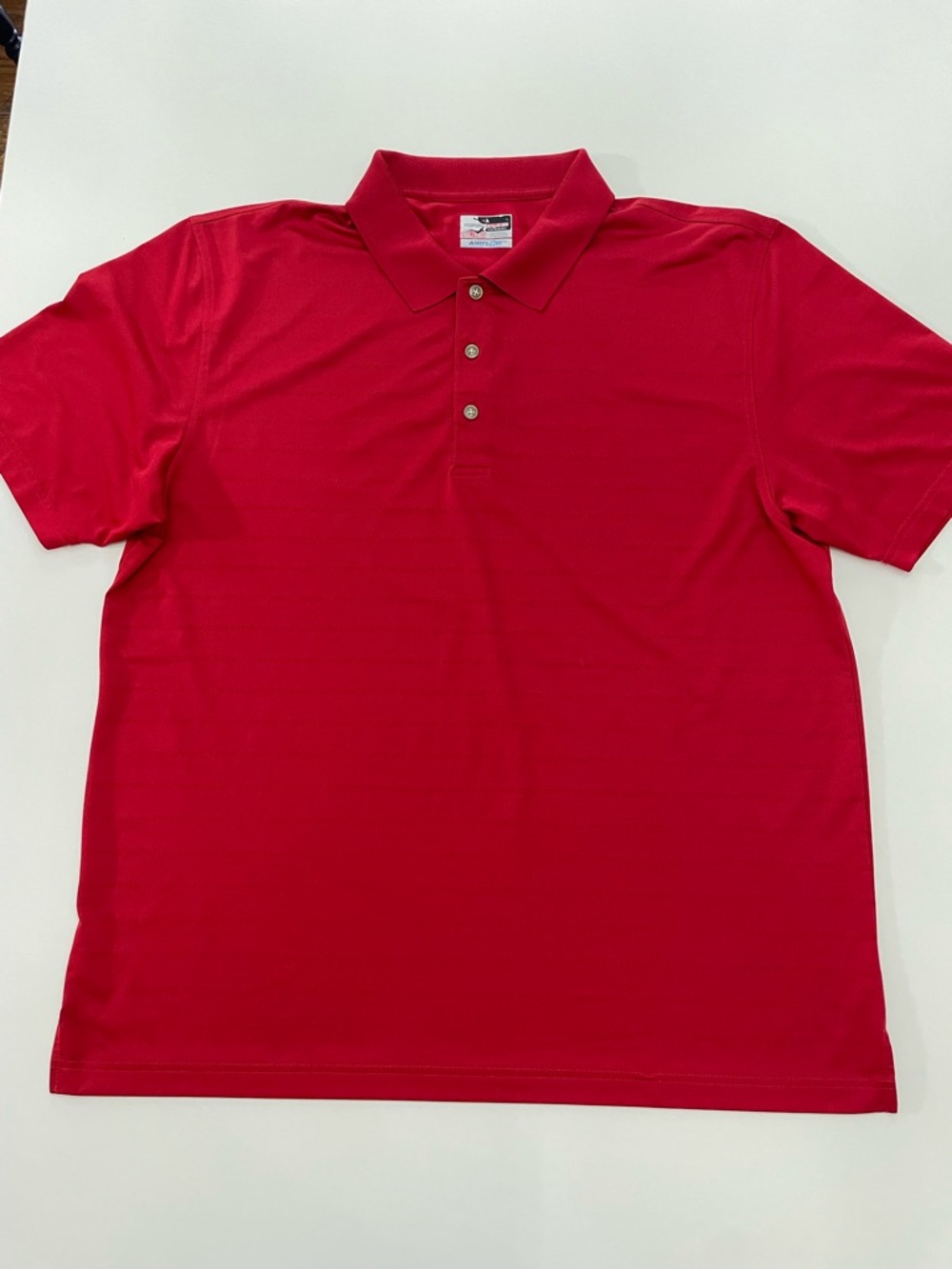 Grand Slam Men's Red Stripe Performance AirFlow Polo Shirt, size XXL